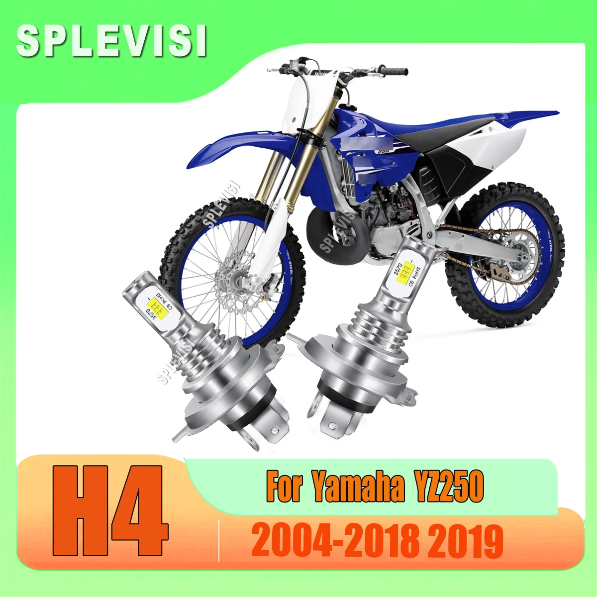 

H4 9003 LED Headlight Bulb- No need for external drivers and wires For Yamaha YZ250 2004 2005 2006 2007 2008 2009 2010 2011-2019