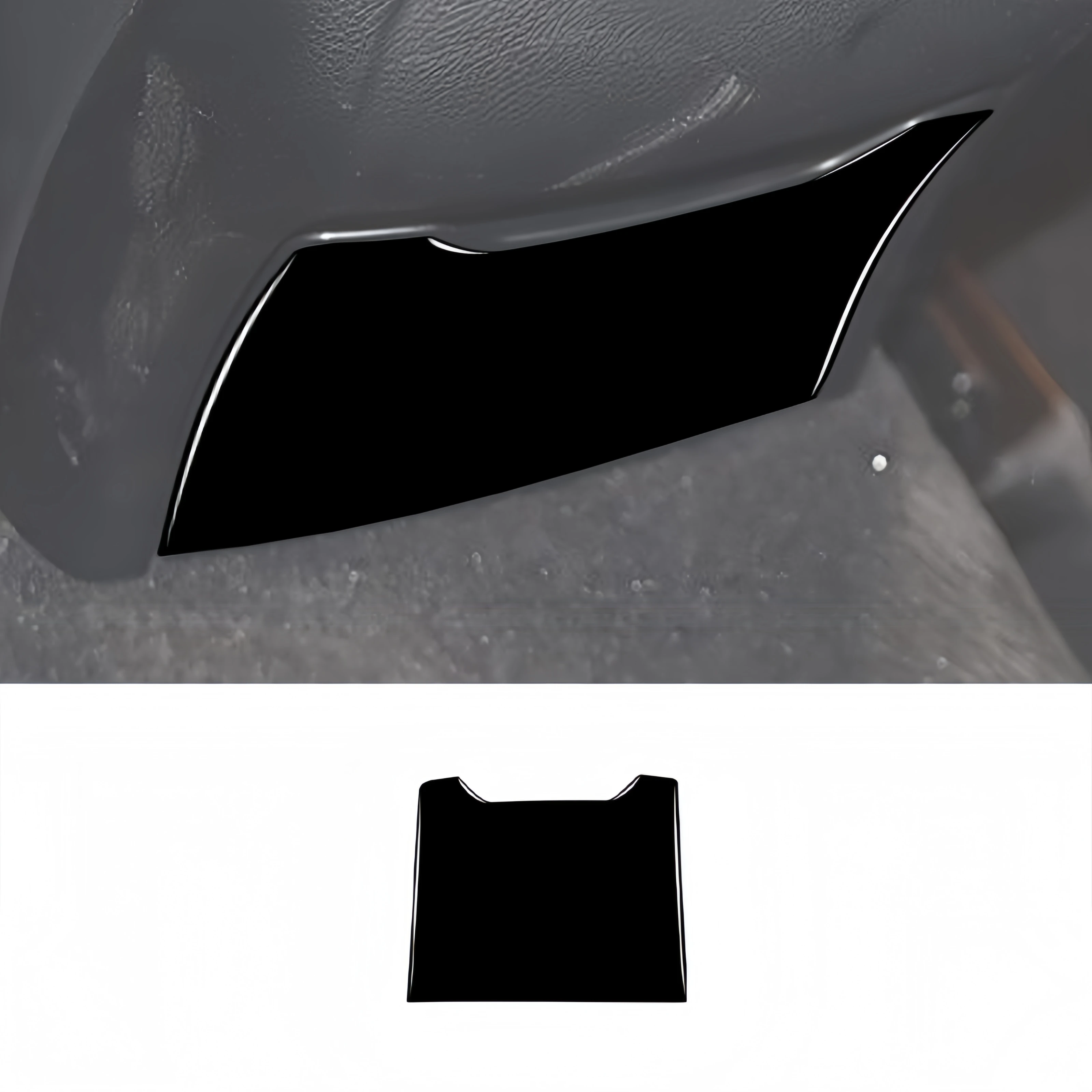 

For Mercedes W205 Benz C Class GLC 2014-2020 Piano Black Car Rear Ashtray Anti-Kick Panel Trim Cover Decor Sticker Auto Zubehör