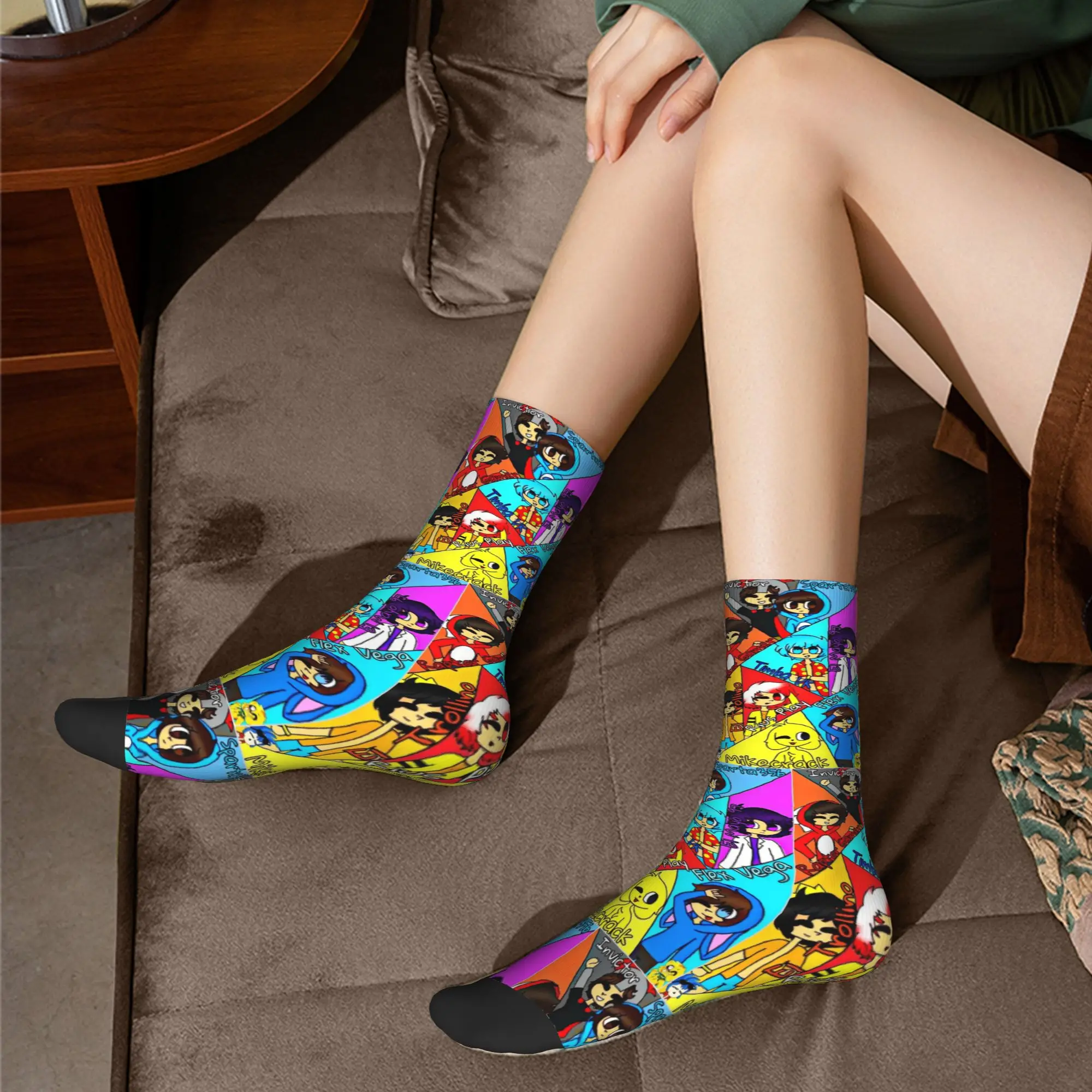 جوارب Compas Family جوارب Harajuku الممتصة للعرق طوال الموسم جوارب طويلة إكسسوارات لهدايا عيد الميلاد للجنسين