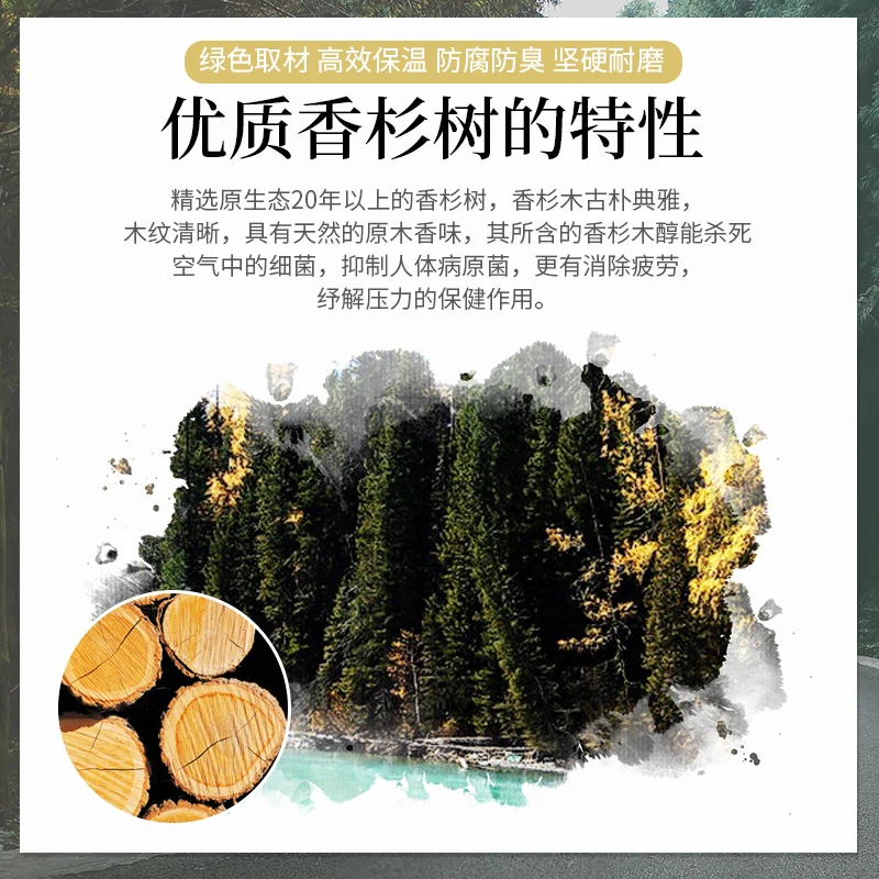 Wooden water bucket foot bath traditional Chinese medicine bucket scoop film and television props
