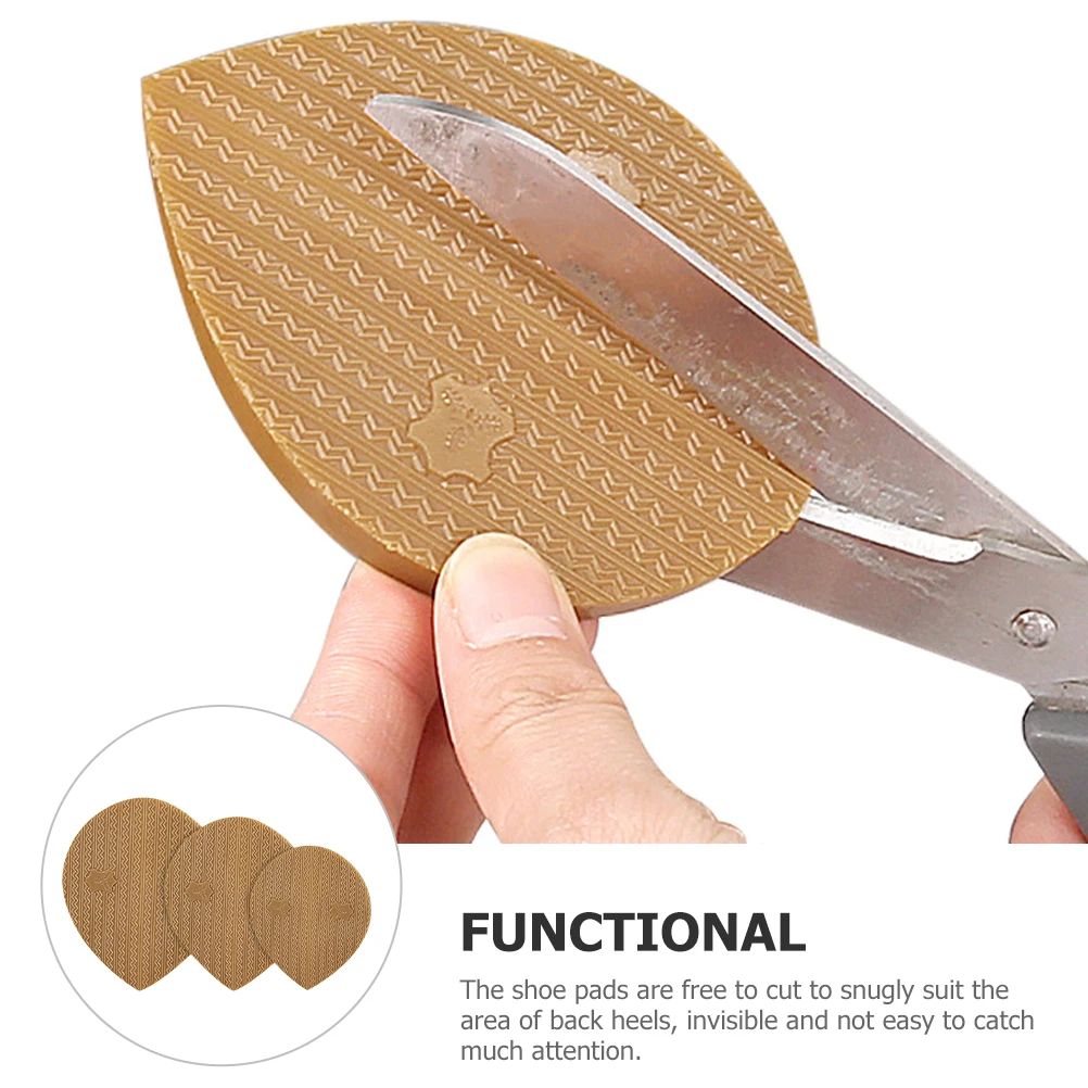 

3 pcs Anti-slip Sole Material Shoe Heel Pad Repair Inserts Semicircle Taps Non Slip Sole Protectors Sneaker Pads