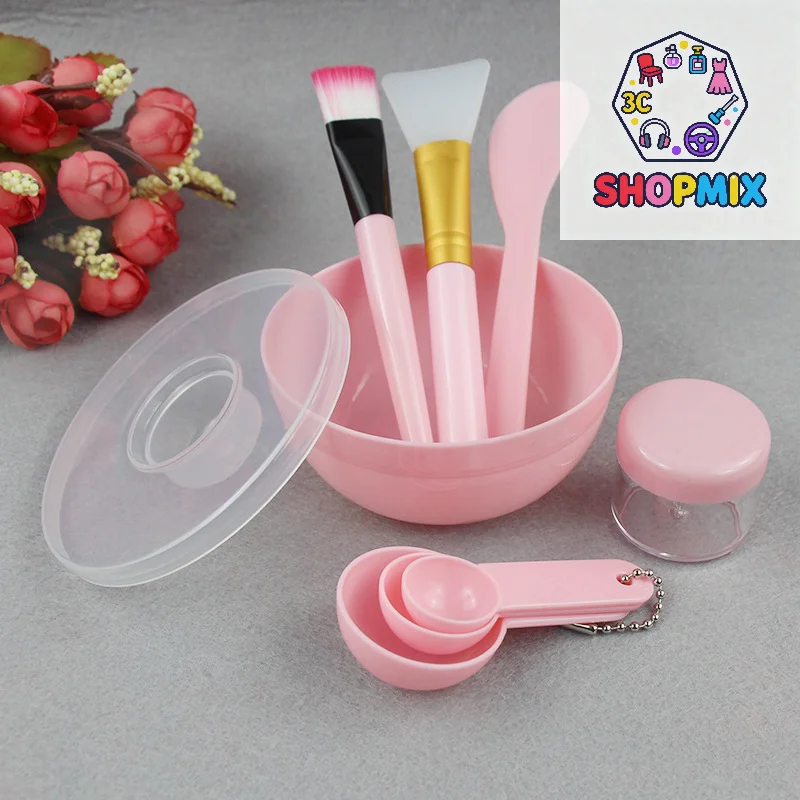 Facial Brush Mask Bowl Spoon Set Mask Brush Bar DIY Beauty Tools Mixing Tools Skin Care Makeup Supplies Woman Facial Tools
