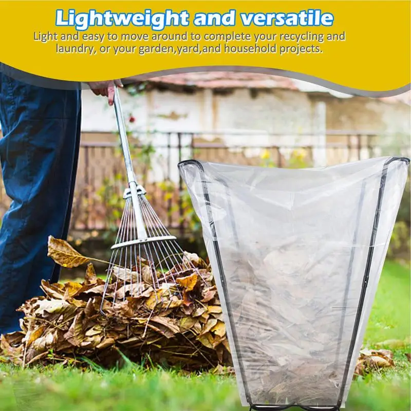 Trash Bag Stand Garbage Bag Frame Metal Support Stand Versatile Outdoor Leaf Bag Holder Yard Trash Bag Holder For Trash Leaves