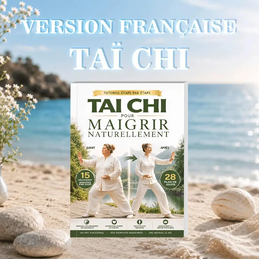 Cahiers de Tai Chi pour seniors et débutants, version française, reliure spirale, exercices progressifs, routines douces, livre d'entraînement physique