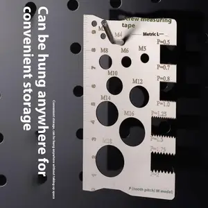 Screw Thread Pitch Gauge Ruler Measuring Tool Bolt Nut Metric Machining Threads Screw Cutting Gauge Angle Model Measuring
