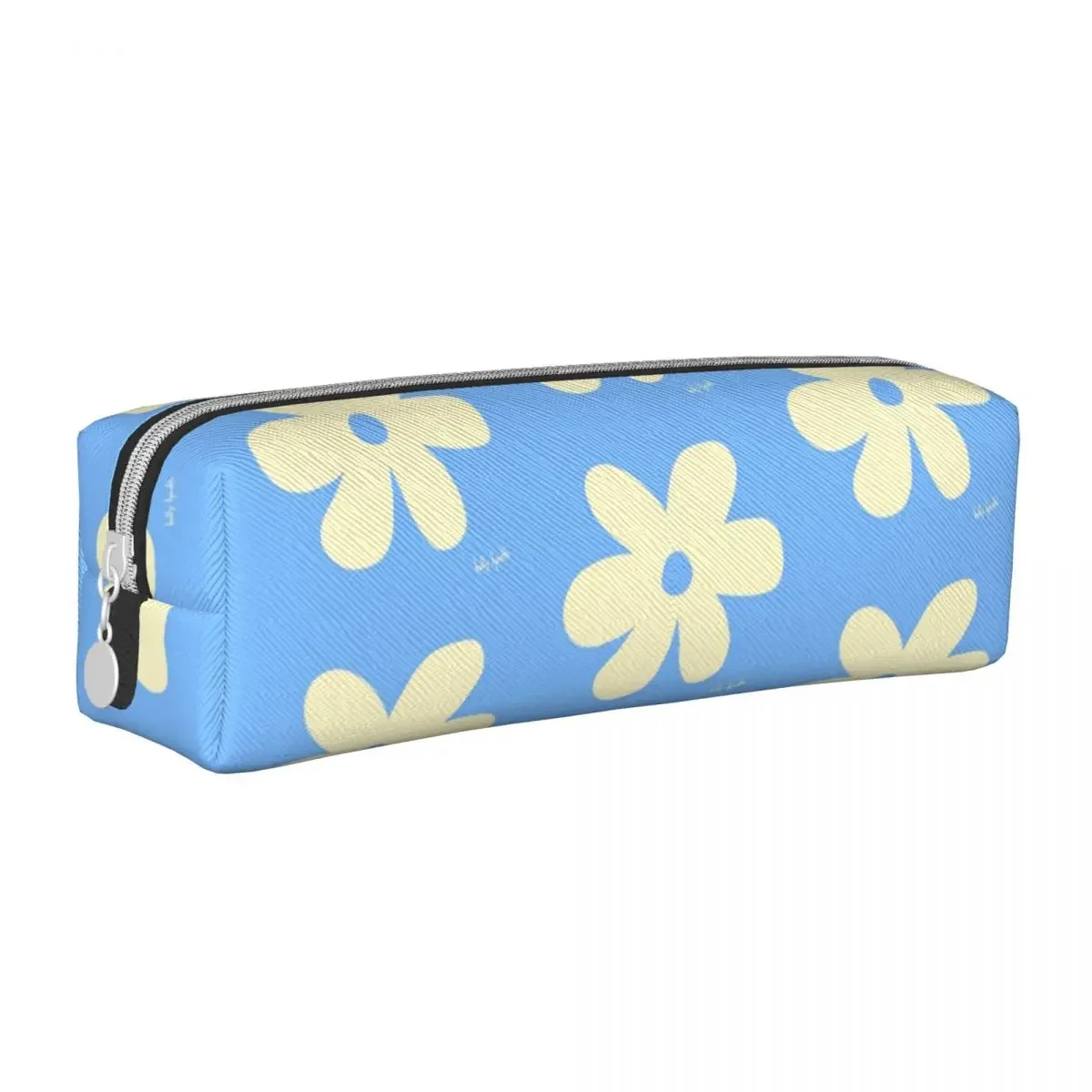 

Pastel Blue Flower Print Pencil Cases New Colorful Floral Pen Box Pencil Bags Girls Boys Big Capacity Office Gifts Pencilcases