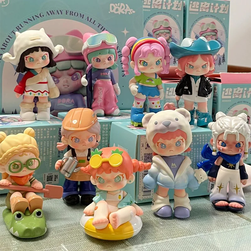 Dora Four Generations Escape Plan Series Blind Box Anime Kawaii Display Toys Action Figure Mysterious Surprise Gift for Girls