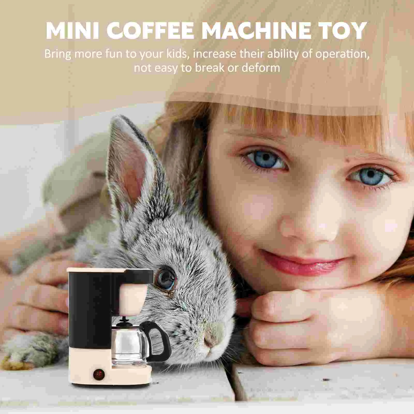 Miniature Coffee Machine Kids Maker Dollhouse Toys Childrens Makers Plastic Toddler for Children’s