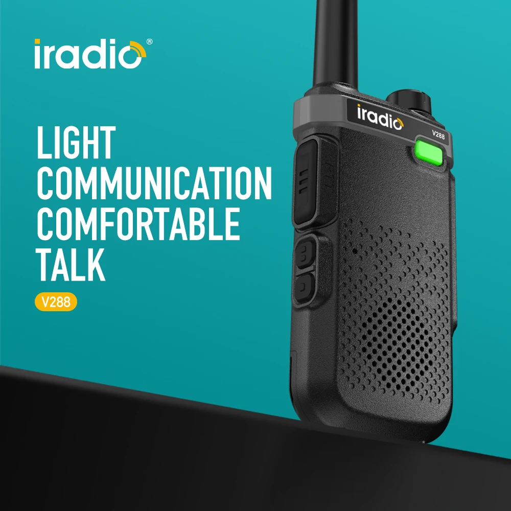 

Iradio V288 Handheld Analogue Walkie Talkie UHF 2.5W Output Power Outdoor Walkie Talkie