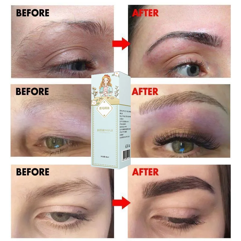 Schnelles Augenbrauenwachstumsserum, Wimpern-Haarwachstum, Anti-Haarausfall-Produkt, verhindert Haarausfall, volleres, dickeres, verlängertes Augenbrauen-Make-up