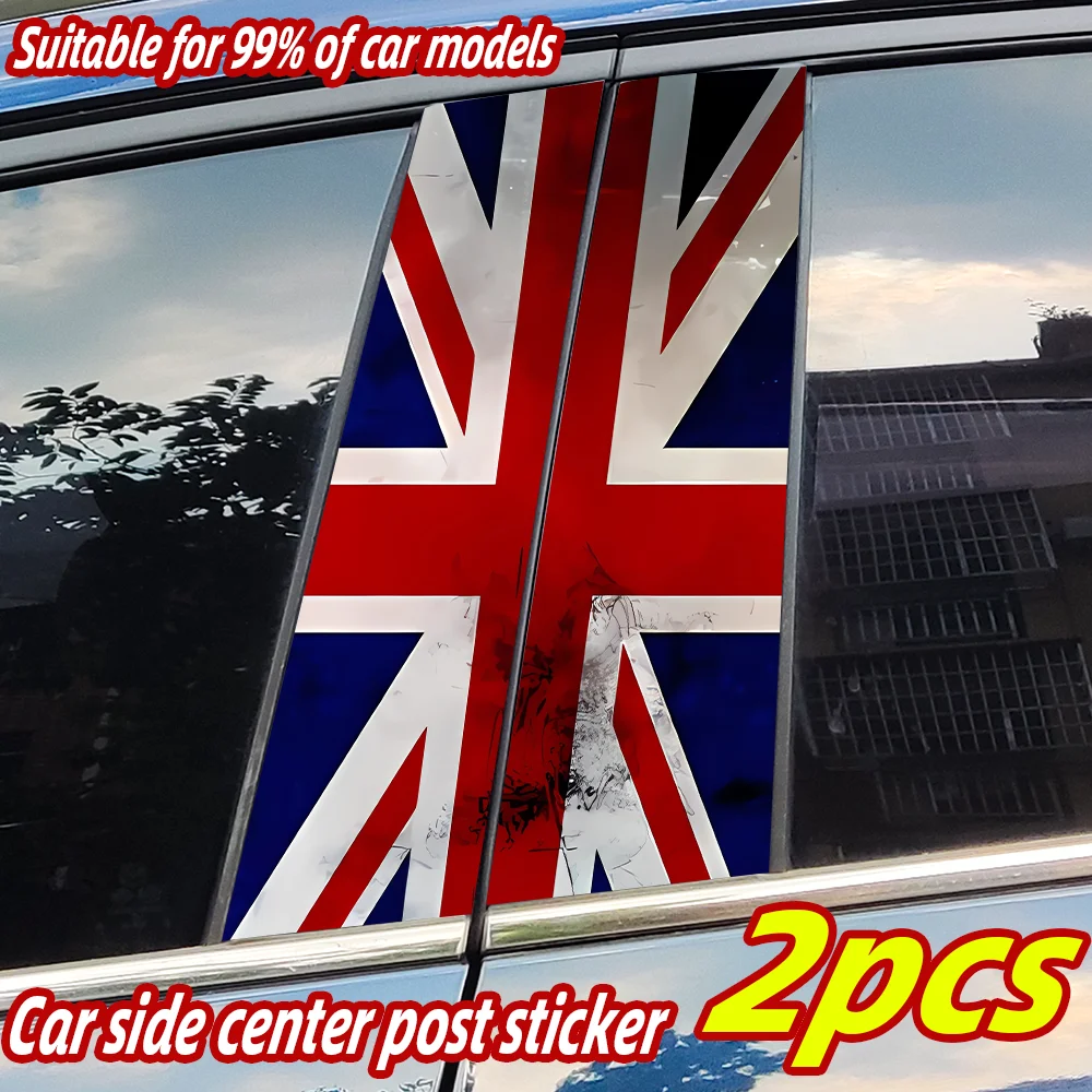 

The Union Flag Car Stickers For MINI Auto B-pillar Car Center Column Decor Cover Scratches Waterproof Sunscreen Vinyl Decals