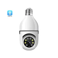Cámara con bombilla V380, cámaras CCTV IP de 1080P, cámara de red doméstica de 5MP, monitoreo de seguridad inalámbrico de 360 grados, Monitor de bebé HD V380 Pro