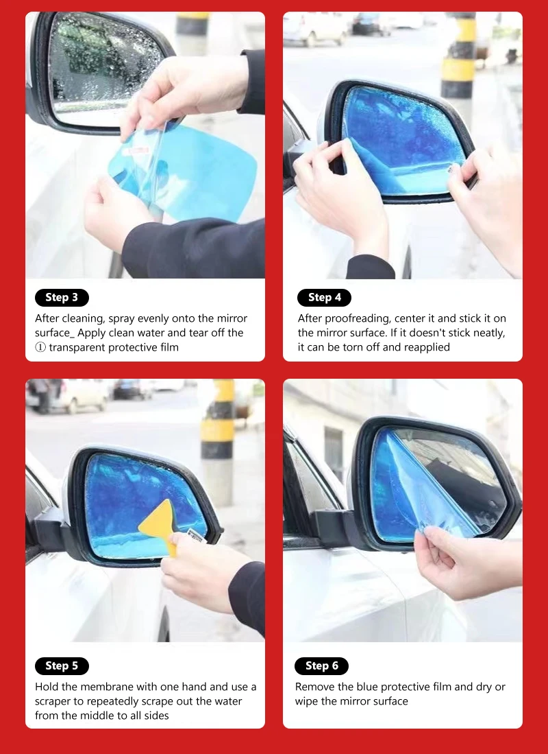 Full Cover Anti Fog Film Rearview Mirror For Nissan X-Trail X Trail T31 2007~2014 Rainproof Rearview Mirror PadsCar Accessories