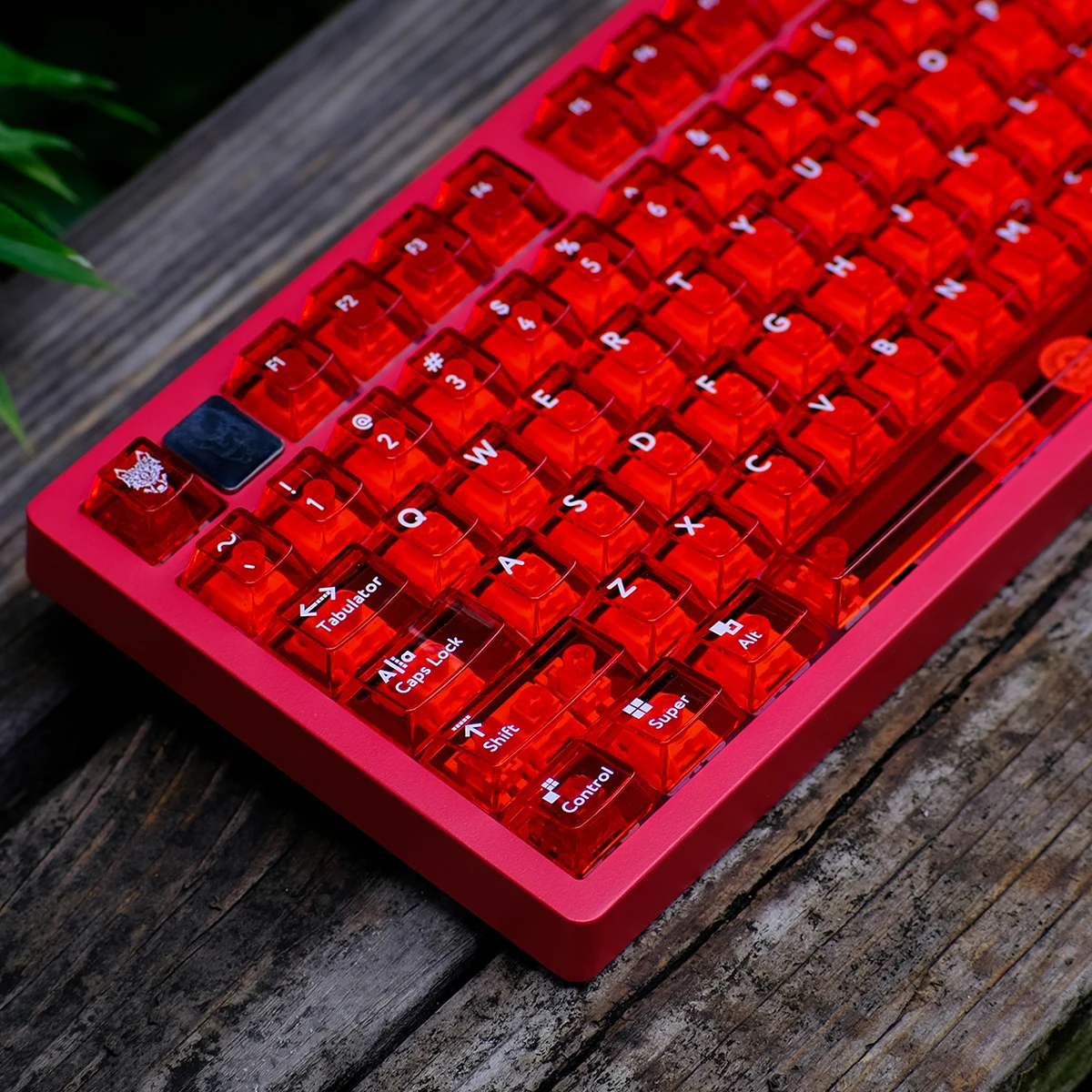 114 Keys Aifei Transparent Keycaps PC Cherry Profile Red Crystal