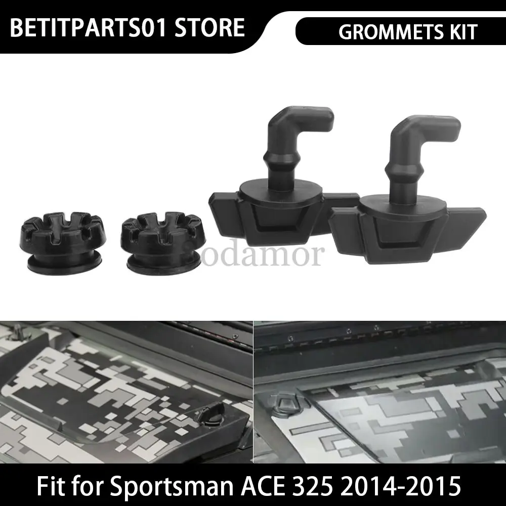 

2PCS Hood- Latch Toggles Grommets Kit ABS Plastic Rubber Accessories Fit For Polaris Sportsman 850 2017-2024 #7081730 5413428