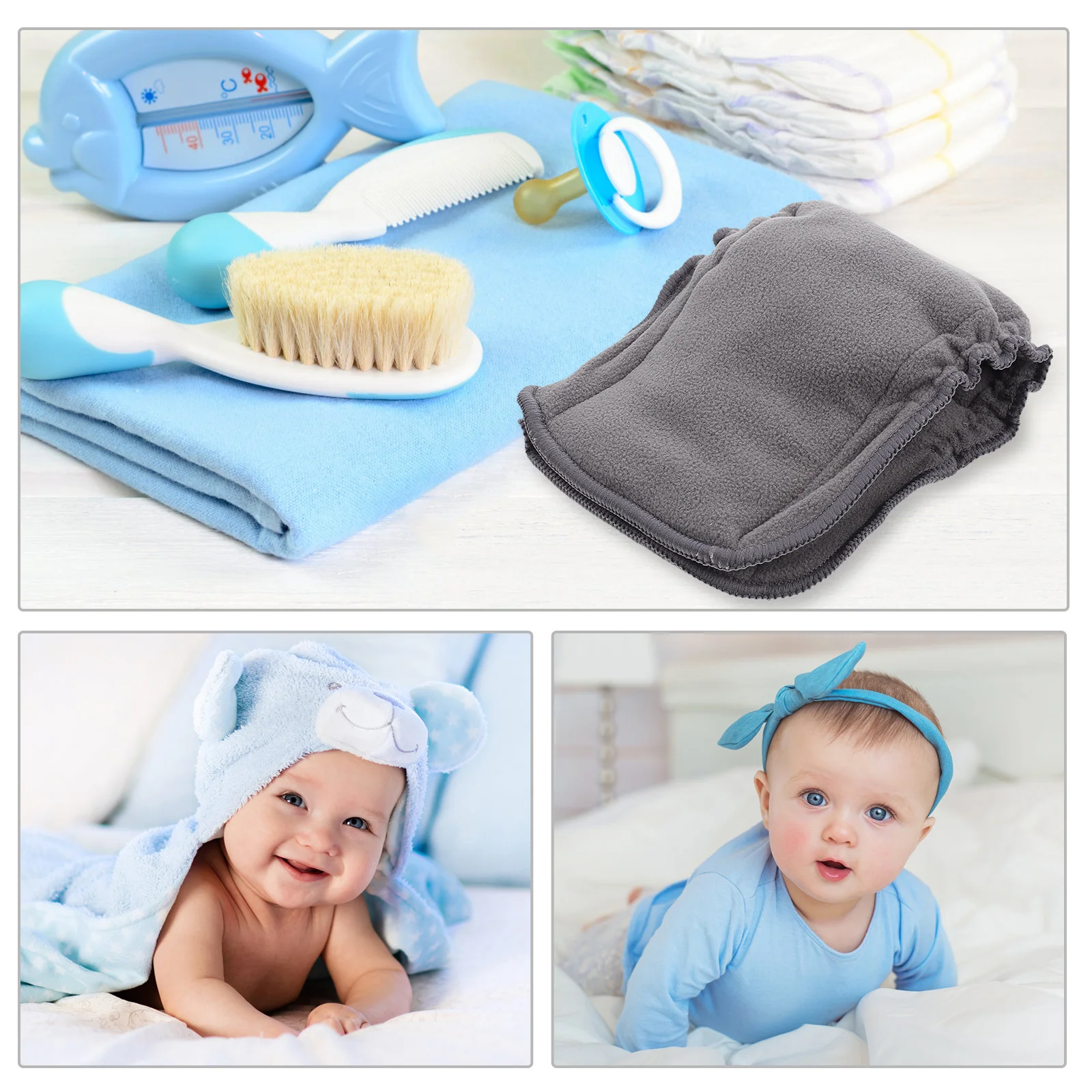 

3pcs Bamboo Charcoal Baby Reusable Washable Newborn Diapers Leakproof Super Absorbent Infant Diapers Breathable Comfortable