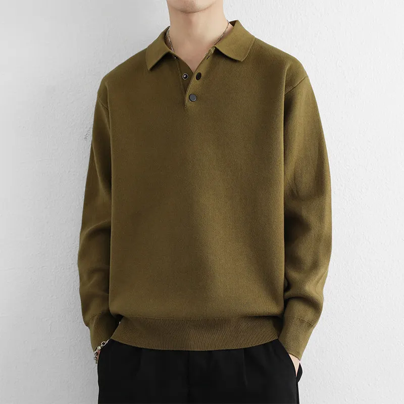 

Pure Cotton Ne Knitwear Men's Base Layer irt Trendy Heavyweight Lazy Sle Autumn Winter Casual Comfortable Breathable