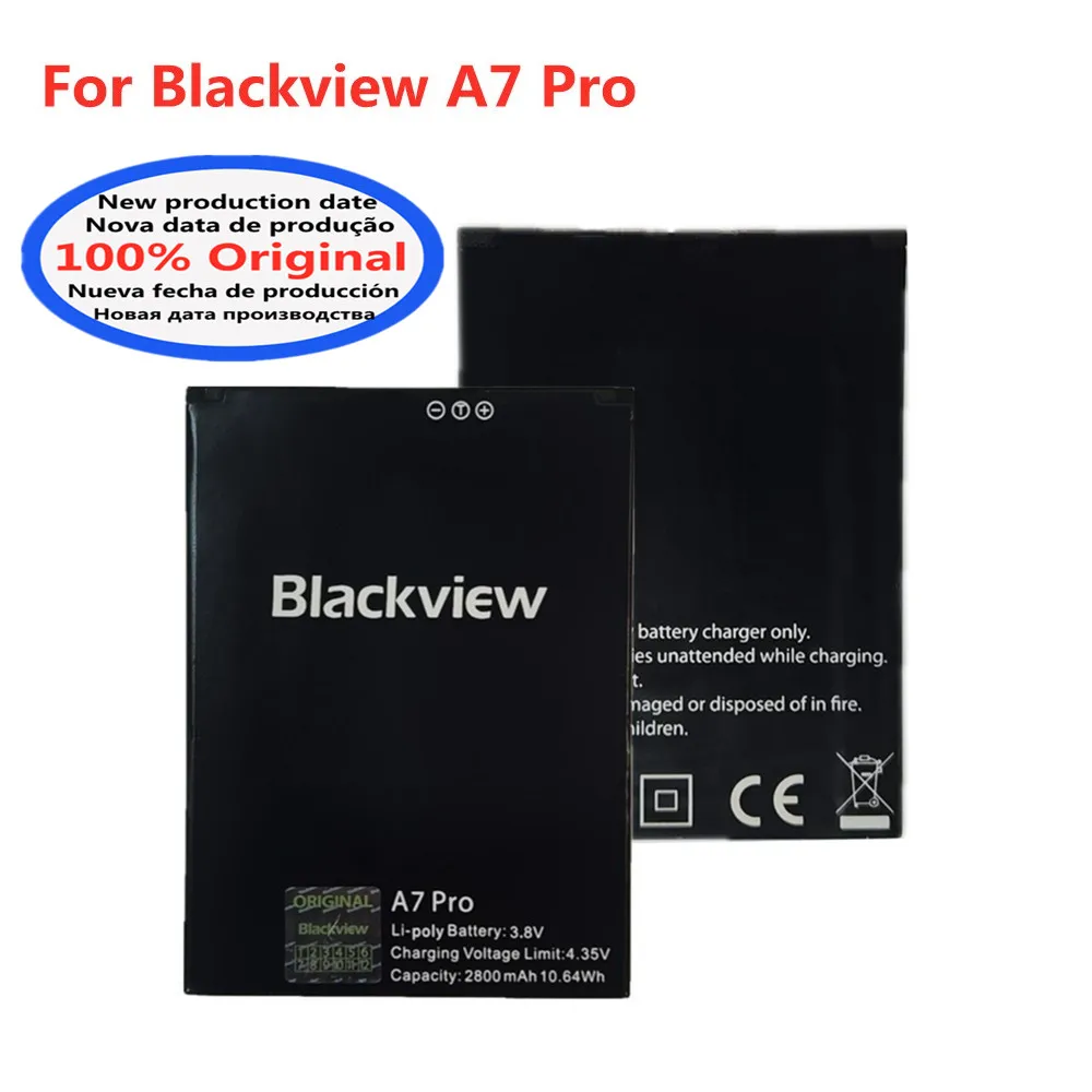 

New 100% Original Battery For Blackview A7 Pro A7Pro Phone Battery 2800mAh Smartphone Replacement Battery Batteries Fast Deliver