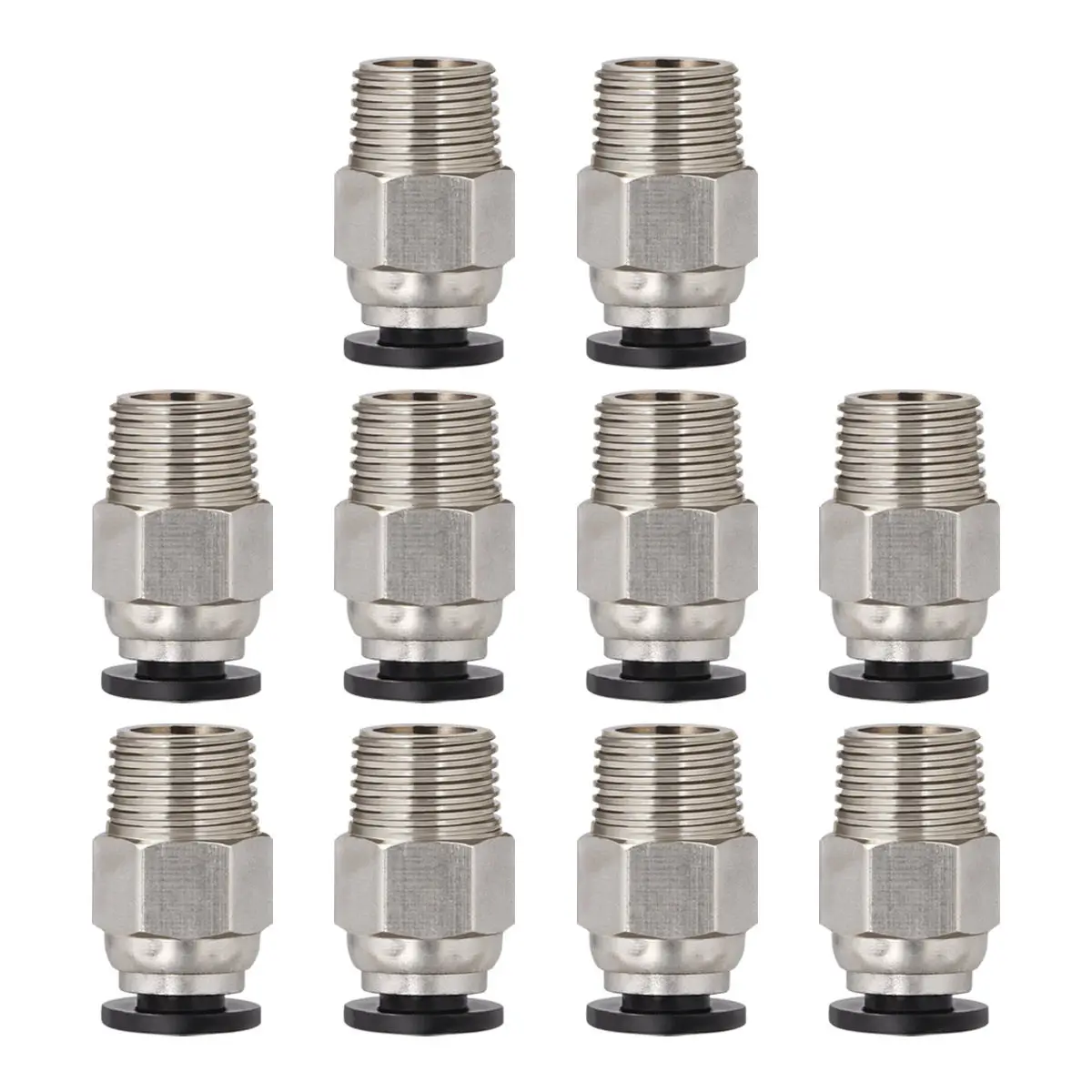 

10Pcs Pc4-M10 Ptfe Tubing Fitting for 3D Printer Compatible with Metal Extruder Quick Connect Disconnect Push Fit Pneumatic Tube