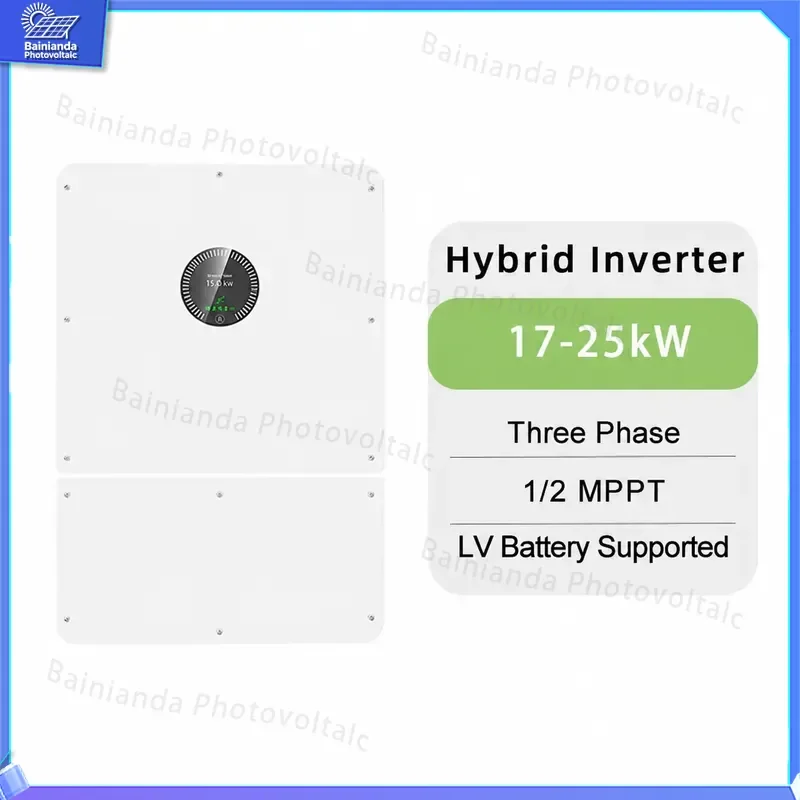 EU Stock 3 Phase Hybrid Solar Inverter 17KW 20KW 25KW Low Voltage Battery Home Energy Storage System MPPT PV Power Converter
