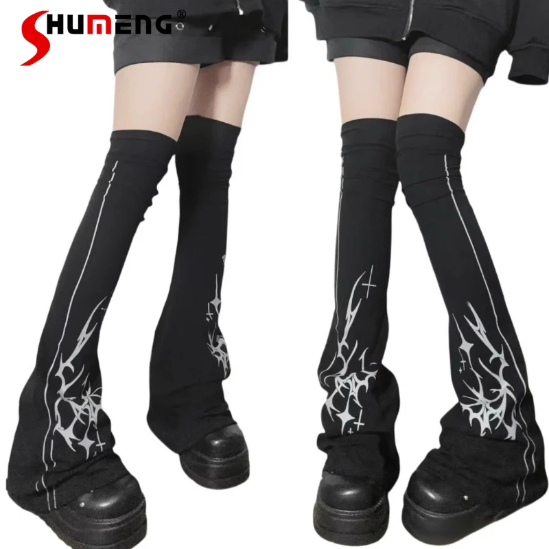 

Japanese Subculture Sakura Girl Millennial Harajuku Knee Sleeve Dark Style Elephant Long Tube Leg Warmers Over-the-Knee Socks