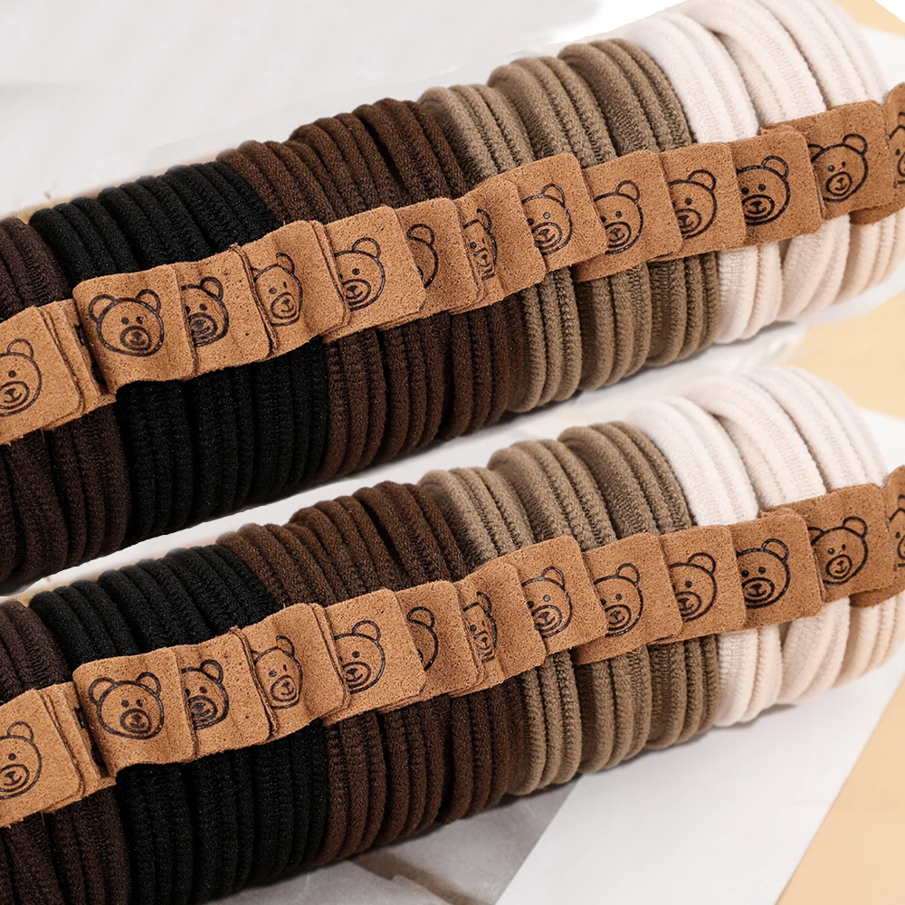 High Elasticity Seamless Hairbands Little Bear Head Rope Women Rubber Band Hair Tie Sturdy Hair Rope Ties Accessories