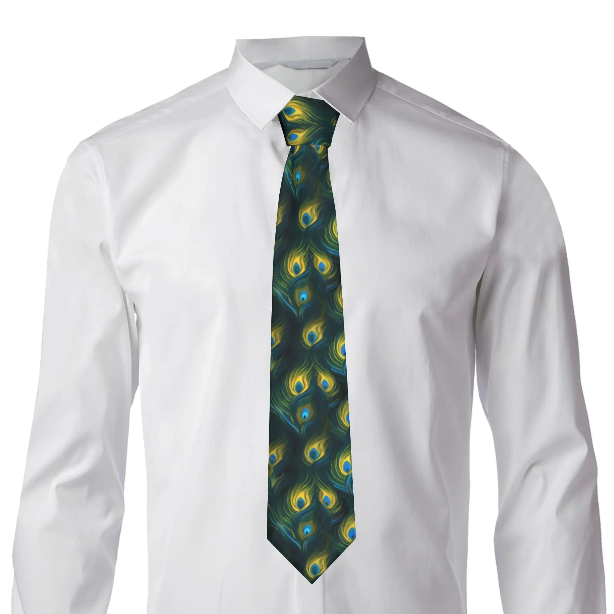Classic Peacock Color Animal  Ties for Office Men  Neckties