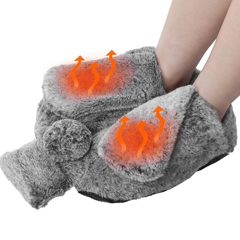 Foot Warmer Hot Water Bottle For Feet With Soft Plush Cover, Foot Warmer Hand Warmer For Men And Women Easy To Use Style B