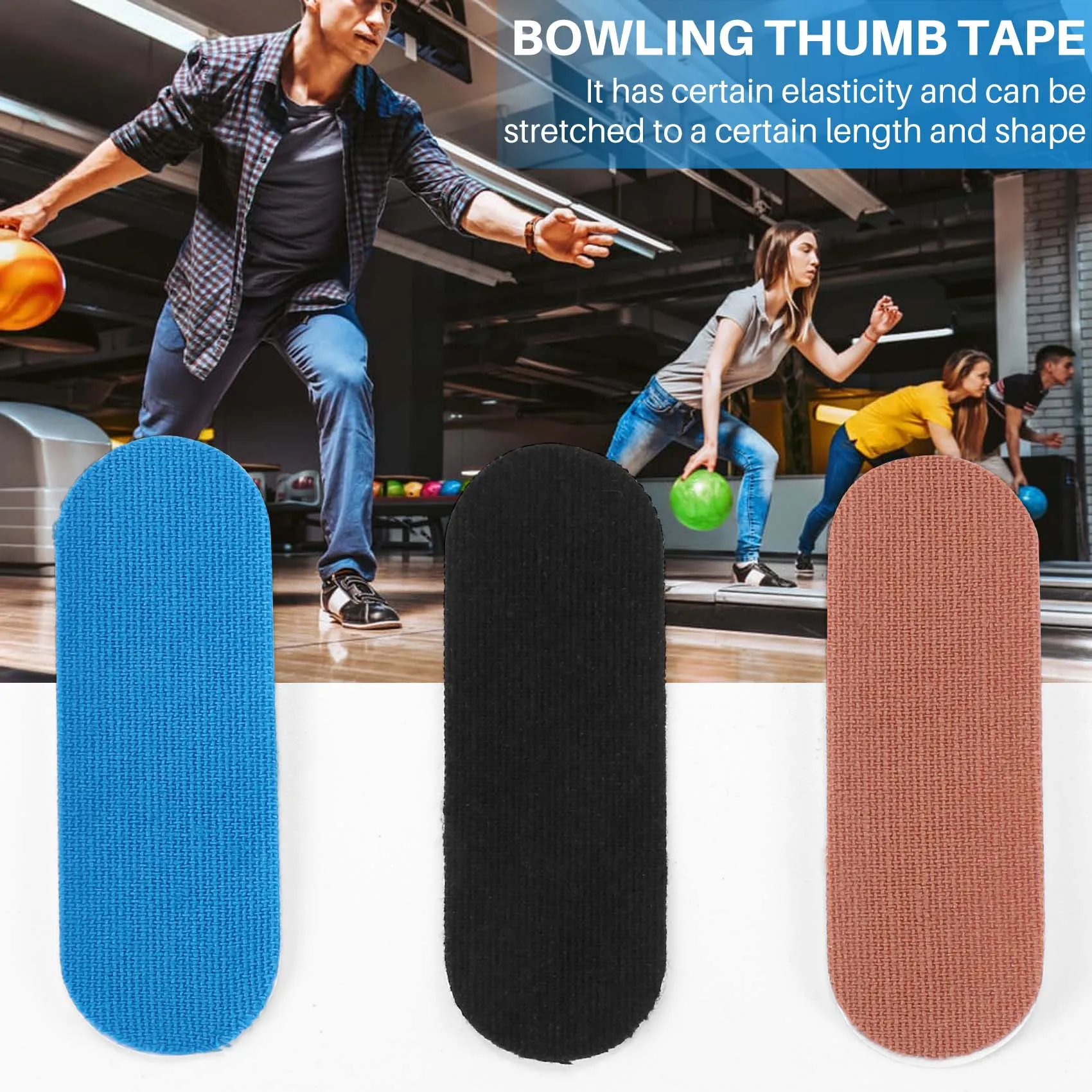 

-[Cilae-17R] 120 Pcs Bowling Tape Bowling Thumb Tape Bowlers Tape Flex Bowling Finger Tape Elastic Bowling Thumb Protector