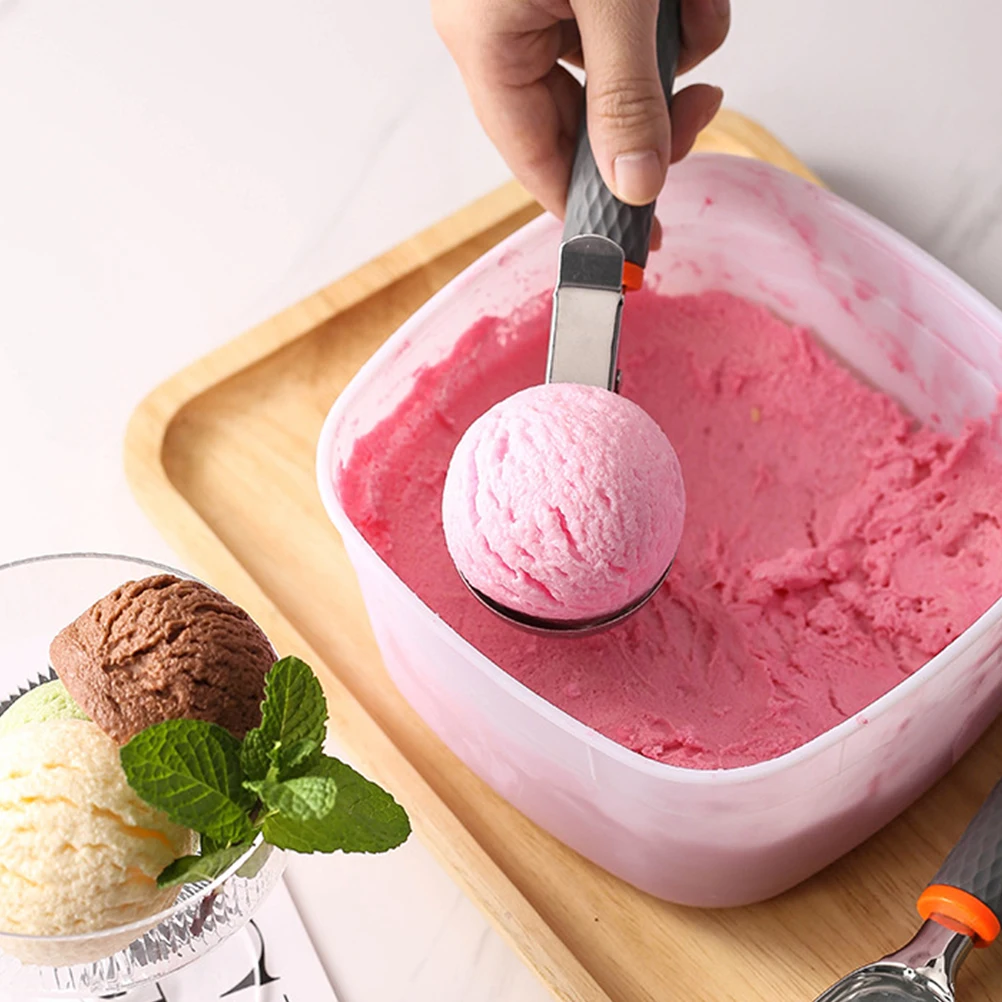 

2Pcs Melon Baller Scoop Stainless Steel Silicone Ice Cream Spoon for Kitchen Fruit Ball Maker Dessert Scooper Ice Cream Scoop