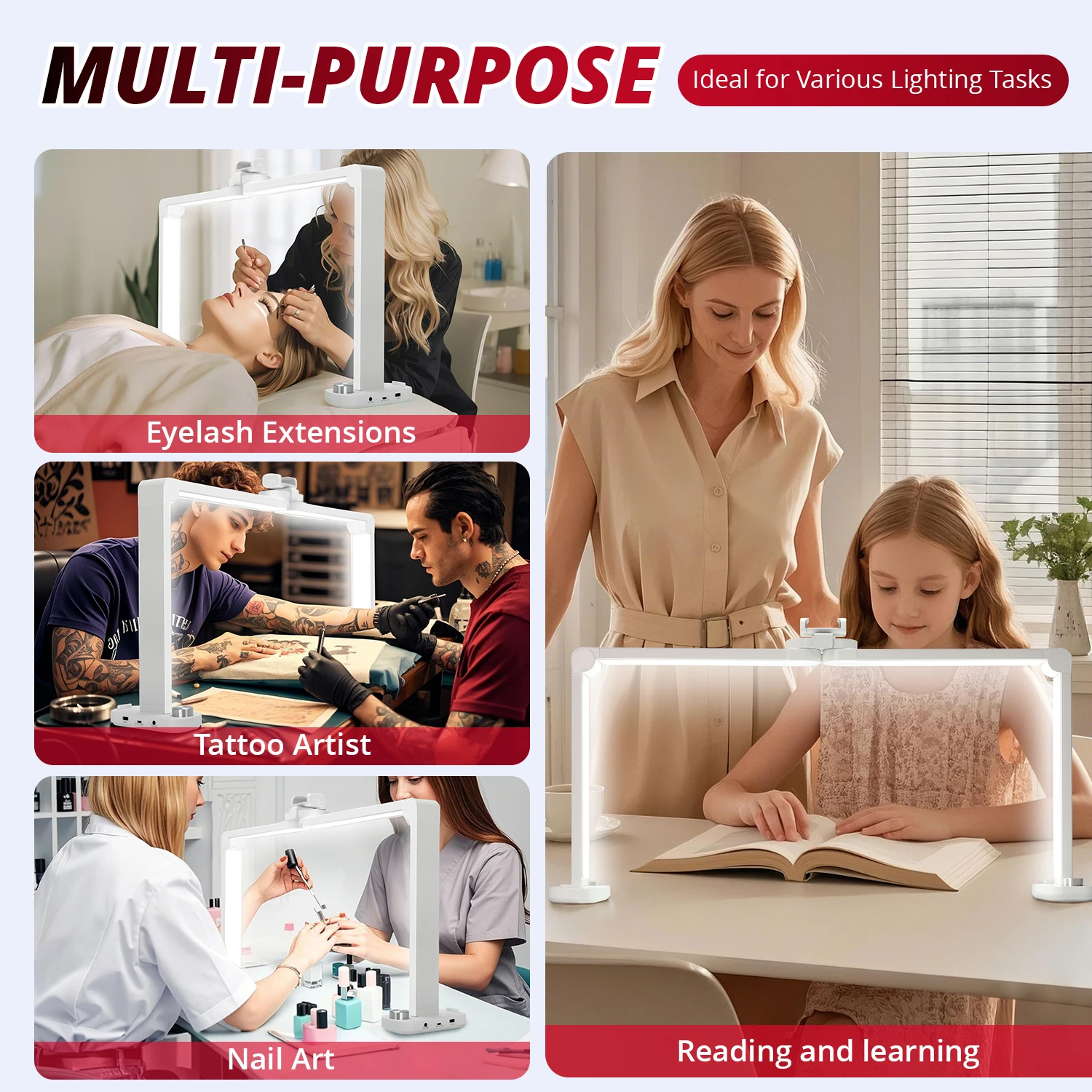 مصباح أظافر نصف قمر، مصباح تكنولوجيا الأظافر، مصباح تكنولوجيا الأظافر LED، مصباح أظافر LED، سطوع قابل للتعديل لدرجة حرارة اللون