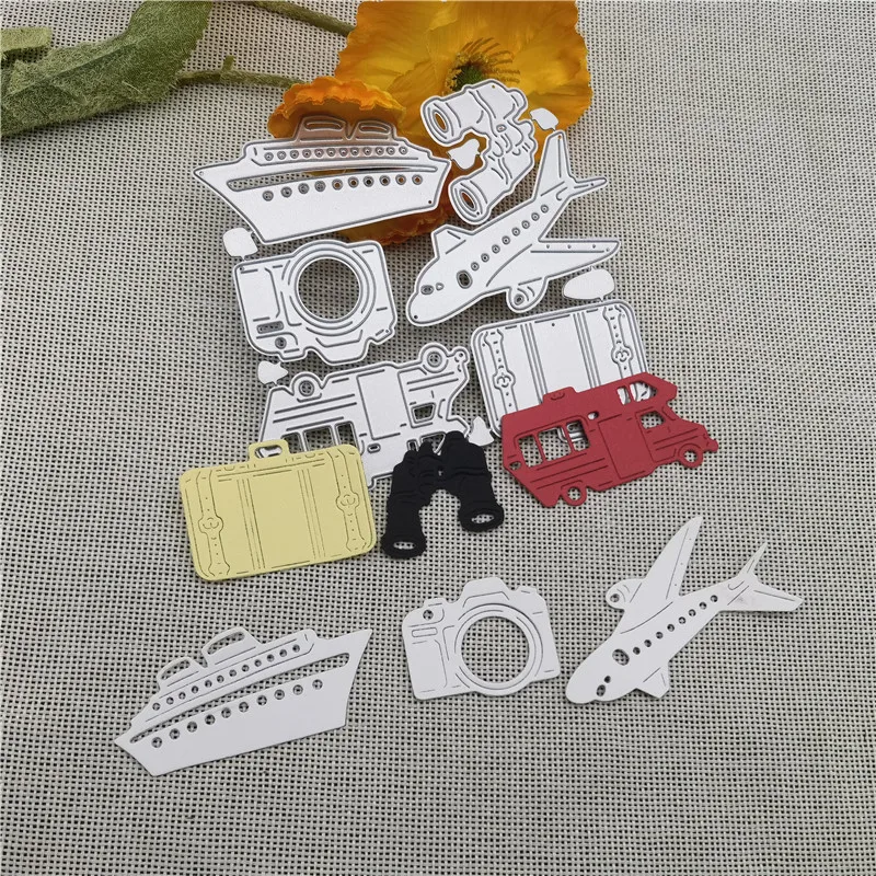 Means of transportation Travel Metal Cutting Dies Stencils Scrapbooking Decorative Embossing Folder Carbon Steel Paper Card DIY