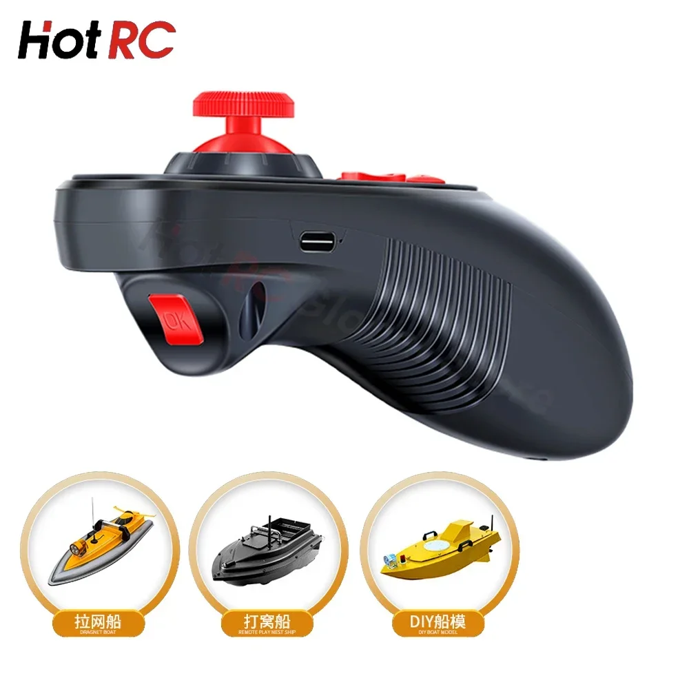 HOTRC DS-600 DS600 CH 2.4GHz FHSS Radio System Transmitter Remote Controller PWM GFSK 6CH F-06A Receiver For RC Boat