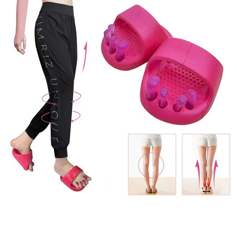 Leg Slimming Slippers Overlapping Toe Separator Summer Soft EVA Indoor Home House Massage Slippers Men Women Half Slippers
