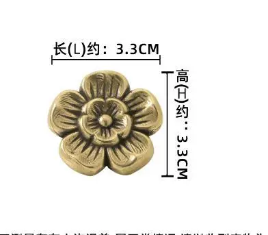 

2Pcs Brass Vintage Flower Cabinet Drawer Knobs Handles for Dressers Wardrobes Kitchen Hardware Closet Hardware