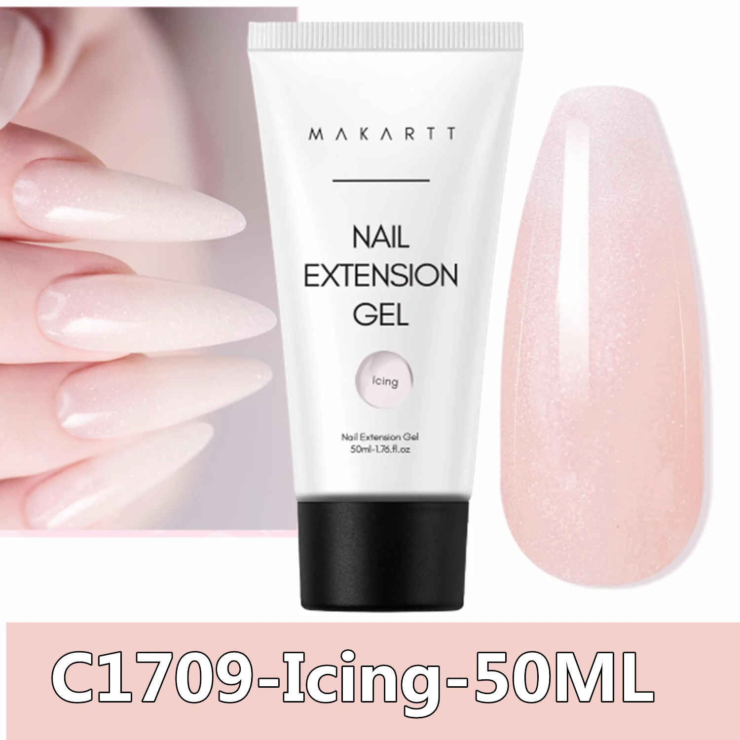 Makartt Poly Nagelverlengingsgel 50ML Roze Transparant Wit Blauw Acryl Nagelgel Trendy Nagelkunst Design Franse Manicure Voor Beginners