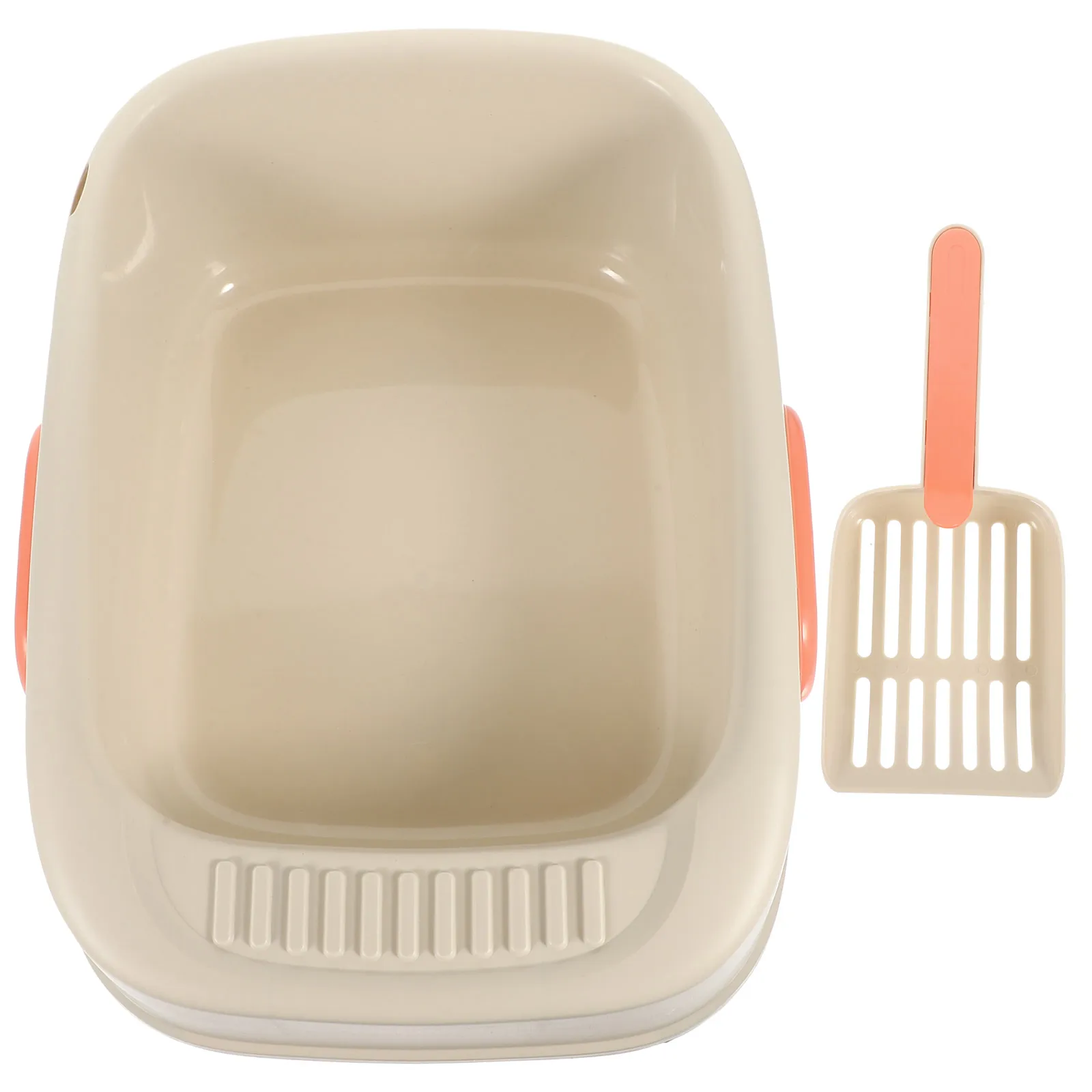 

1Set Cat Litter Box Semi-Enclosed Pet Plastic Toilet Large Durable Anti-Splashing Kitten Potty Pan Semi-Enclosed Cat Toilet