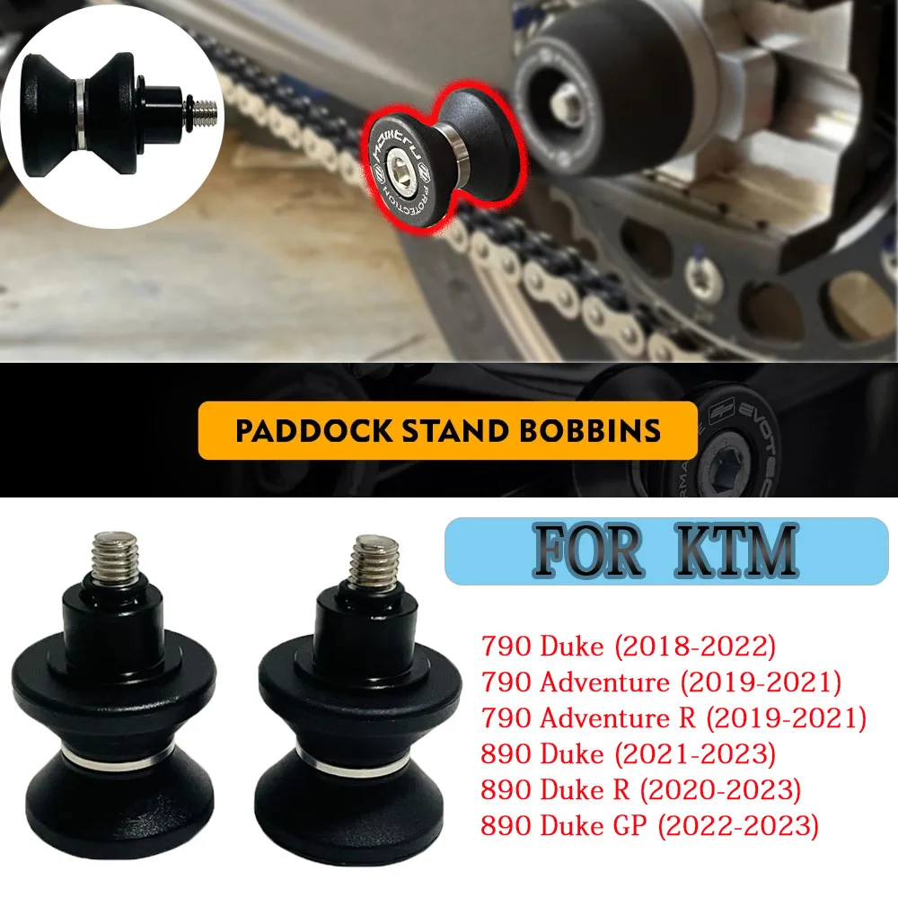 

Motorcycle Paddock Stand Bobbins For KTM Duke 790 Duke 890 R GP 790 Adventure R 2018-2023 GT Pro /Sport/Rally After