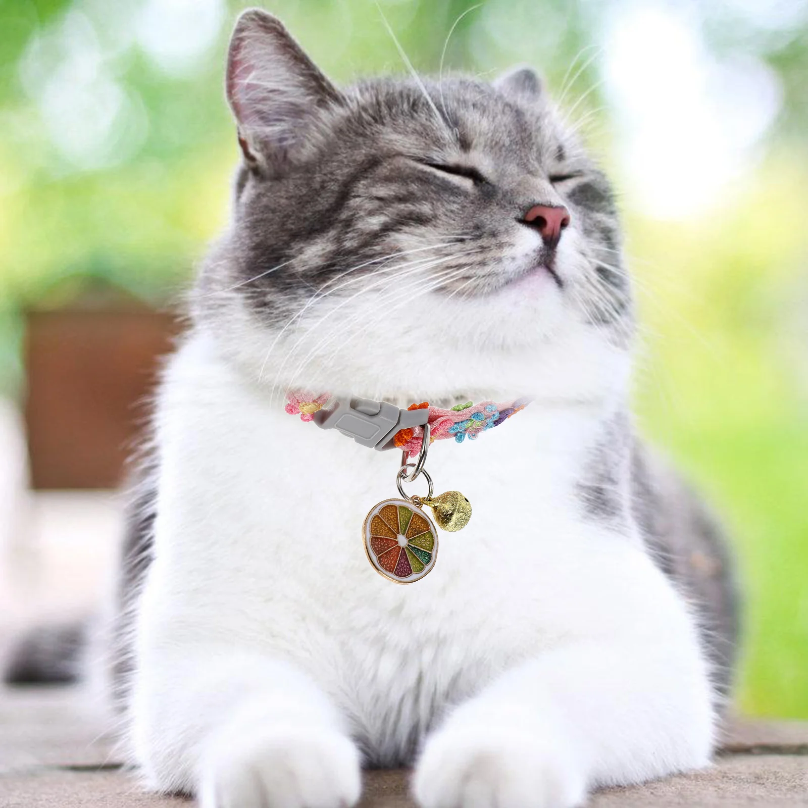 

1pcs Lace Flower Pet Collar Adjustable Cat Dog Necklace Polyester Kitten Collars Portable Ornament Colorful Elastic