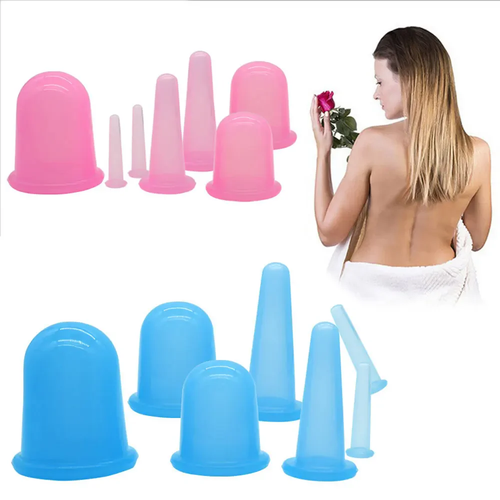 7pcs Silicone Cupping Device Massager For Face Vacuum Cupping Suction Cup Face Sucker Cupping Therapy