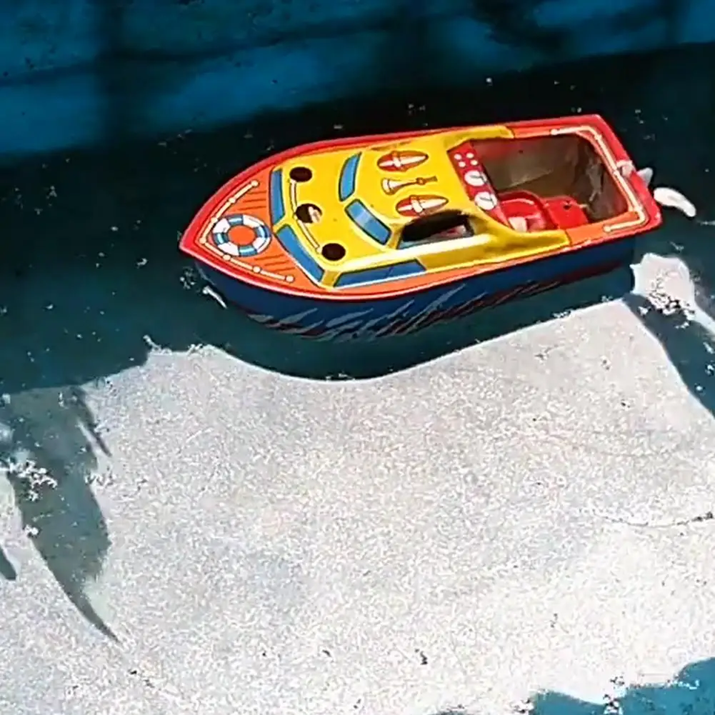 2025 Hot Vintage Retro STEAM BOAT Tin Toys Candles Powered Put Put Ship Boat Collectable Tin Toys Gifts