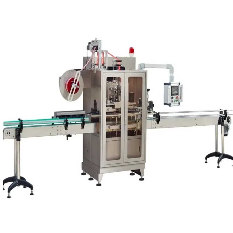 Automatic Heat Film Can Jars Plastic PET PVC Round Bottles Shrink Sleeve Labeling Machine