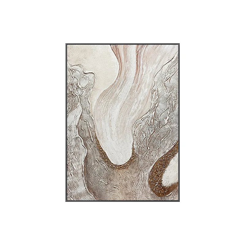 

Hand painted oil painting Nordic abstract decorative light luxury texture painting porch hanging hotel villa