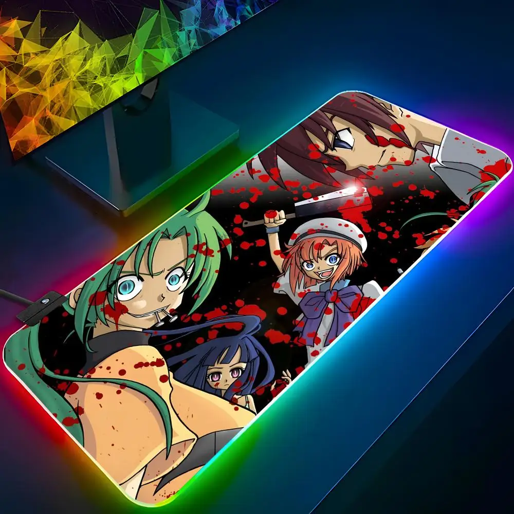 

Higurashi When They Cry Mouse Pad RGB Backlit Mouse Pad Laptop Mouse Pad Laptop Gamer Computer Desk Gaming Accessories