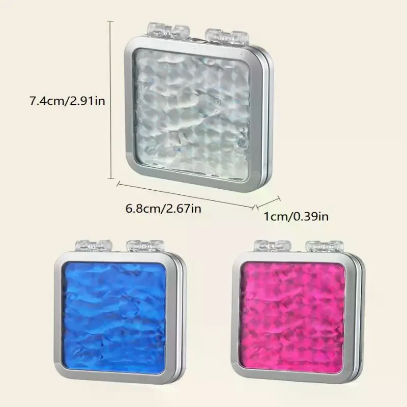 水波紋両面ミラー、折りたたみ化粧鏡、手持ちコンパクトでポータブルな卓上ドレッシングミラー、ビューティーミラー