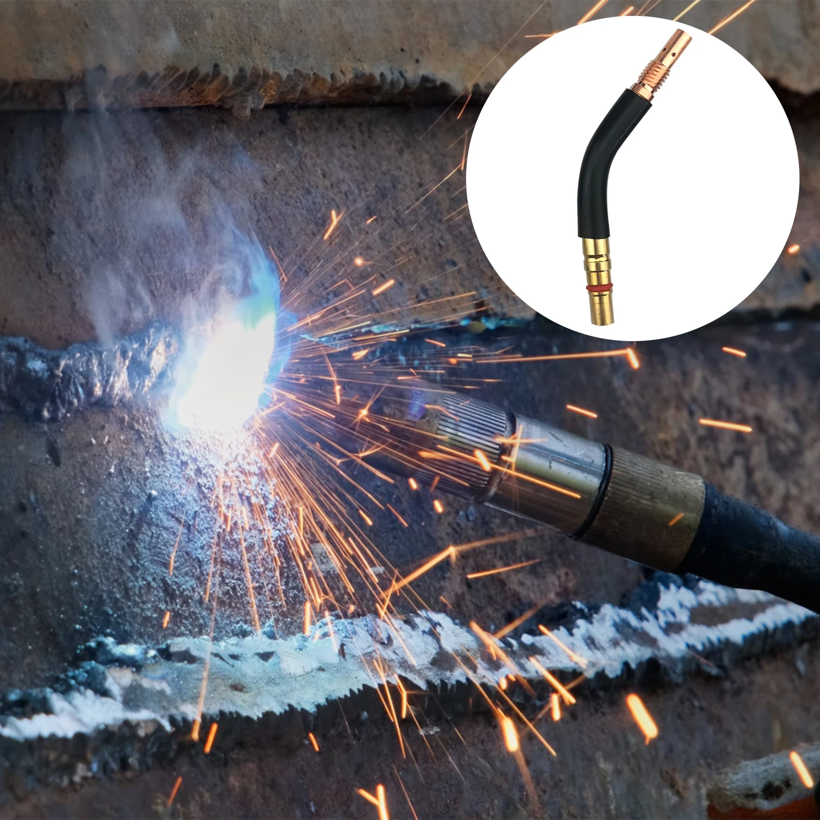 Welding Gun Pipe Bending Adapter, Parafuso Interno, haste curvada para ambos os profissionais e DIY