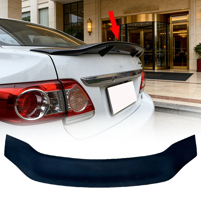 

For 2019-2011 Toyota Corolla Altis Corolla Quest E140 E150 10th Gen Sedan ABS Spoiler Wings Rear Wing Tail Wing Trunk Spoiler