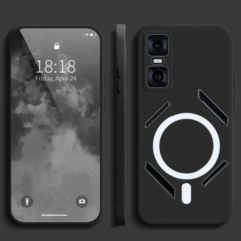 لهاتف انفينيكس GT 30 Pro X6873 غطاء حماية ملون غير لامع مع ملصق مغناطيسي