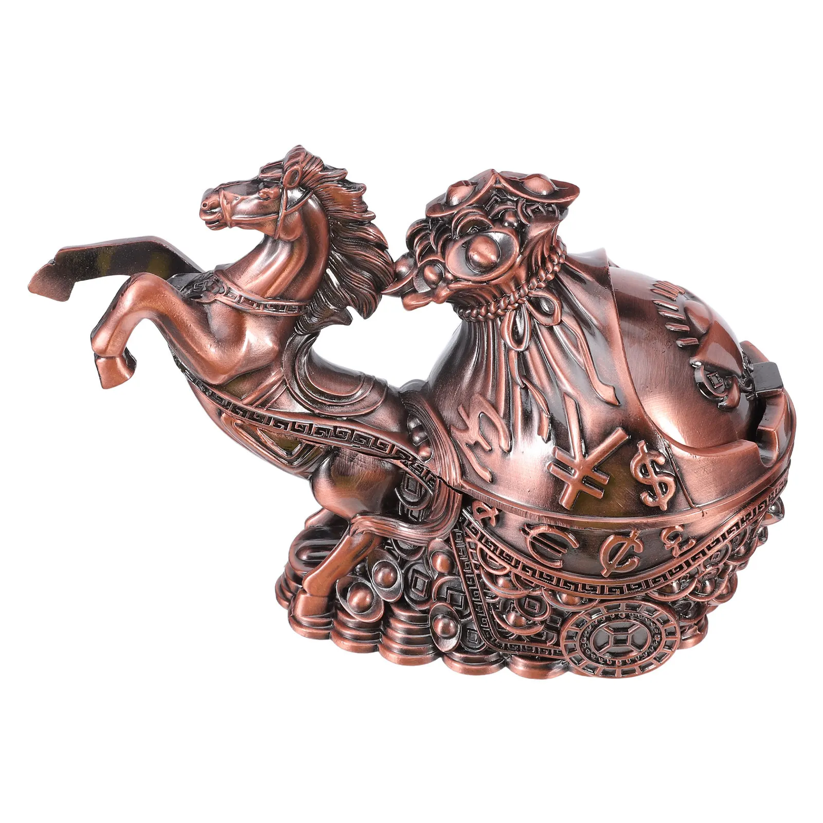 

Bronze Horse Sculpture Ashtray Home Decor for Indoor and Outdoor Chinese New Year Decorations