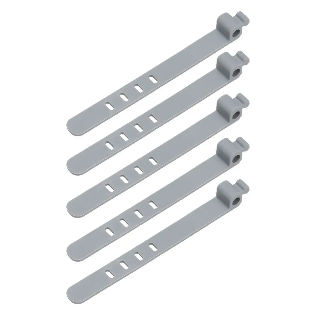

5pcs Soft Storage Holder Headphones Cord Clip USB Wire Tie Earphone Cable Ptotector 4 Holes Cable Winder